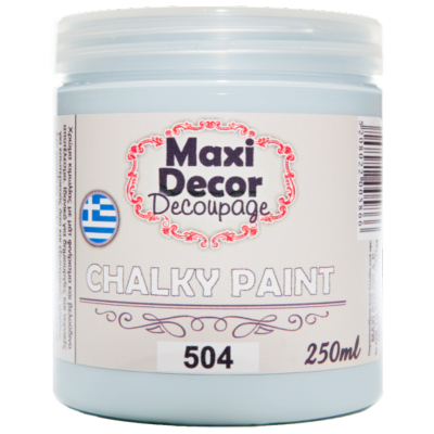 Χρώμα Κιμωλίας 250ml Maxi Decor Chalky 504 Γαλάζιο_CH504250